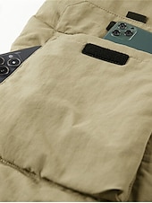 levne Gilety-Pánské Rybářská vesta Denní Na běžné nošení Jaro &amp; podzim Kapsy Polyester Pohodlné Pevná barva Zip Stojáček Černá Khaki Tmavomodrá Tmavě šedá Vesta