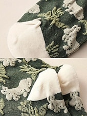 ieftine Șosete de damă-șosete vintage de damă cu broderie florală – design retro elegant, ideal pentru purtarea de zi cu zi