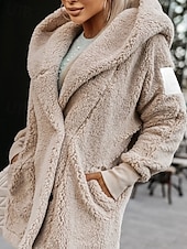 abordables Chaquetas-Mujer Abrigo de invierno Chaqueta casual Exterior Calle Ropa Cotidiana Otoño Invierno Regular Abrigo Ajuste regular Mantiene abrigado Transpirable Elegante Casual Chaquetas Manga Larga Color sólido