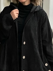 ieftine Pufferi &amp; Parka-Pentru femei Palton În aer liber Stradă Purtare Zilnică Toamnă Iarnă Regulat Palton Fit regulat Termic cald Respirabil Stilat Casual Jachete Manșon Lung Simplu Cu buzunare Negru Alb Roșu Vin