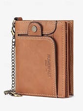 cheap Wallets-Men&#039;s Premium Cowhide RFID Blocking Wallet - Vintage Bifold Leather Wallet with Coin Zipper, Card Slots for Everyday Use