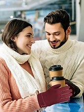 preiswerte Accessoires für Damen-Schwarze Touchscreen-Winterhandschuhe für Damen mit Knopfmanschette – warme und stylische SMS-Handschuhe für kaltes Wetter