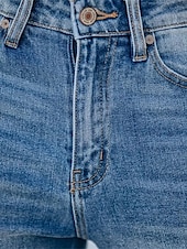 abordables Pantalones-Mujer Normal Vaqueros Timbre Ropa de calle Elegante Longitud total Media cintura Color sólido Moda Confortable Transpirabilidad Al Aire Libre Microelástico Oficina Calle Casual Azul Piscina Primavera