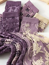 ieftine Șosete de damă-șosete vintage de damă cu broderie florală – design retro elegant, ideal pentru purtarea de zi cu zi
