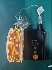 お買い得  太陽光発電-50m-500LED/100m-1000LED 屋外用高輝度銅線ライトストリング 大型ソーラーパネル 中庭の軒先 クリスマスツリー バルコニー フェンス 聖なる祭りの雰囲気 装飾用ライトストリング