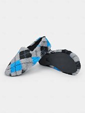 cheap Women&#039;s Slippers &amp; Flip-Flops-Women&#039;s Cozy Plaid Fleece Slippers - Soft Indoor Slip-Ons with Warm Plush Lining for Winter Comfort