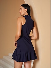 voordelige Golfkleding voor dames-Dames golf jurk Meerblauw Bos Groen Donker roze Mouwloos Jurken Dames golfkleding kleding outfits draag kleding