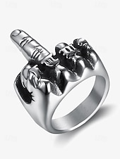 billige Tilbehør for menn-menns gotisk legering hodeskalle håndring - unike statement smykker for punk stil