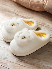 お買い得  レディース・スリッパ＆ビーチサンダル-女性用の快適なぬいぐるみ猫スリッパ - 柔らかい毛皮の室内用ホームシューズ、かわいい動物のデザイン、滑り止めソール、冬の快適さに最適