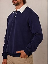 olcso Férfi golfruházat-Férfi Pulóver pulóver Fekete Sötétkék Stétszürke Hosszú ujj Felsők Golf Attire Ruházat Felszerelések Viselés Ruházat