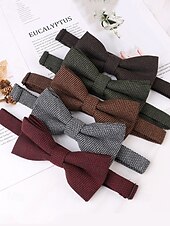 levne Pánské kravaty a motýlky-pánské vintage texturované motýlky - klasické nastavitelné formální kravaty v různých barvách pro svatby, večírky a obchodní oblečení