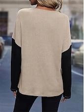 economico Top in Pizzo-Top in pizzo elegante da donna blusa all&#039;uncinetto moda moderna casual top semplici regolari maniche lunghe scollo rotondo vestibilità regolare abbigliamento quotidiano weekend romantico top petite
