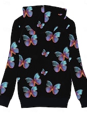 abordables Doudounes &amp; Parkas-Femme Veste Polaire Manteau en peluche Veste à capuche Chaud Respirable Zippé Poche Doublé en Polaire Décontractées Papillon Vacances Plein Air Usage quotidien Sortie fermeture Éclair Normal Sweat
