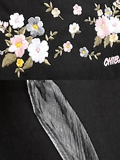 tanie Plecaki Fashion-damski plecak z haftem kwiatowym – swobodny płócienny design z wieloma kieszeniami, idealny do podróży i codziennego użytku