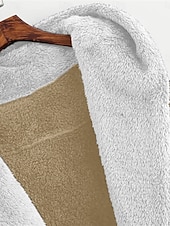 billige Vinterjakker-Dame Fleece-jakke Teddyfrakk Hettegenser Hold Varm Pustende Fleece Lined Fritid عادي Feriereise Gate Dagligdagstøy Ut på byen Åpen Forside Normal Hettegenser Normal Langermet Yttertøy Hvit Grønn