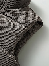 halpa Gilets-Miesten Puffer Vest Vakosametti liivi Tikattu liivi Arki-asut Loma Bile Muoti Perus 봄 &amp; Syksy Vetoketju Vakosametti Mukava Tavallinen Vetoketju Stand-kaula-aukko Normaali Musta Valkoinen Ruskea