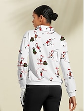 billiga Kvinnors golfkläder-Dam Pullover-tröja Vit Långärmad Överdelar Golfkläder för damer Kläder Outfits Bär kläder