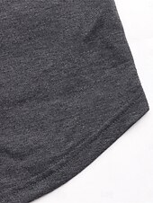 halpa Yksinkertainen t-paita-naisten collegepaita rento plain street dailywear pyöreä kaulaprintti pitkähihainen tummanharmaa syksy talvi