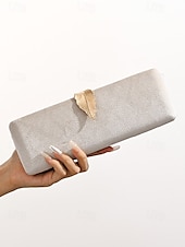 voordelige Clutches &amp; Avondtasjes-dames fluwelen clutch met gouden veeraccent en kettingband - elegante avondtas voor formele evenementen en feesten