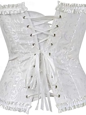 ieftine Corsete-corset corsete de dimensiuni plus pentru femei corsete country sexy doamnă dragă control burtă push up jacquard jacquard cârlig cu flori abstracte &amp;amp; ochi lace up nailon / bumbac nunta special