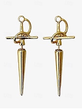abordables Pendiente de mujer-Pendientes de oro con forma de espada para mujer: joyas de moda atrevidas y únicas para looks atrevidos y modernos