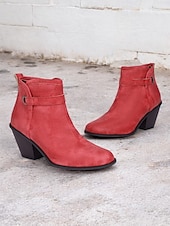 abordables Cowboy y botas occidentales-Botines estilo western vintage para mujer con tacones gruesos en bloque: botines de piel sintética con cremallera lateral para uso informal y al aire libre