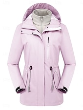 cheap Active Jacket-Women&#039;s Winter Jacket Outdoor Street Daily Wear Fall Winter Regular Coat Regular Fit Thermal Warm Breathable Stylish Casual Jacket Long Sleeve Plain with Pockets Full Zip Pink Purple Gray