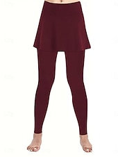 olcso Sima leggings-Női Pamutszövet nadrág Skort Alkalmi / sportos Teljes hossz Magas derék Sima Magas vágás kellemes Mekano Kényelmes Mikroelasztikus Tornaterem Fekete Bor Khakizöld Szürke Tavasz &amp; Ősz Normál
