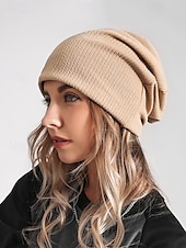 preiswerte Hüte für Damen-Damen Slouchy Beanie Mütze mit strukturiertem Strickdesign, lässige leichte Mütze für Herbst- und Wintermode