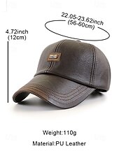 billige Herrehatter-baseballcaps i imitert skinn for menn - stilig justerbar utendørslue for et uformelt og sporty utseende