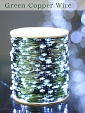 お買い得  太陽光発電-50m-500LED/100m-1000LED 屋外用高輝度銅線ライトストリング 大型ソーラーパネル 中庭の軒先 クリスマスツリー バルコニー フェンス 聖なる祭りの雰囲気 装飾用ライトストリング