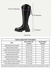 cheap Fashion Boots-Women&#039;s Extra Wide Calf Knee-High Boots – Comfortable Black Faux Leather with Rugged Sole, Perfect for Outdoor Adventures and Everyday Wear