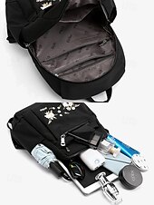 tanie Plecaki Fashion-damski plecak z haftem kwiatowym – swobodny płócienny design z wieloma kieszeniami, idealny do podróży i codziennego użytku