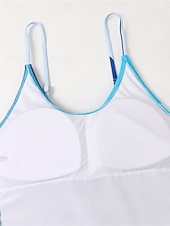 billiga One-piece-baddräkter-Dam Badkläder En bit Monokini Baddräkt Öppen rygg Magkontroll Hög midja Smal Semester Standkläder Färgblock U-hals Ärmlös Baddräkter