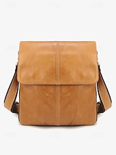 economico Borselli da uomo-Per uomo Borsa a tracolla Borsa a tracolla Borse a tracolla Pelle Cuoio Ufficio Casual / quotidiano Cerniera Tasche multiple Massima capacità Duraturo espandibile Tinta unica Marrone chiaro