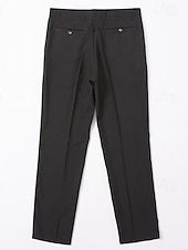 abordables Delgado-Hombre pantalones de traje Pantalones pantalones Pantalones de traje Bolsillo Plano Comodidad Transpirable Boda Exterior Diario Moda Casual Negro Caqui