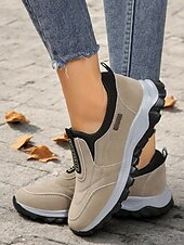 voordelige Damessneakers-dames instapschoenen voor buiten – comfortabele ademende antislipschoenen voor wandelen en reizen