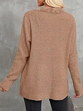 preiswerte Damen Einfache Oberteile-Damen Hemd Bluse Feste Farbe Basic Brautkleider schlicht Langarm Hemdkragen Normale Oberteile Täglich Knopf Tasche Wein Khaki Grau Herbst Winter