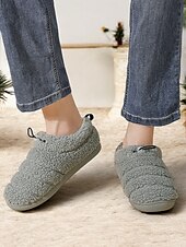 cheap Women&#039;s Slippers &amp; Flip-Flops-Cozy Fleece Lined Indoor Slippers with Non-Slip Sole – Warm Plush Home Shoes for Women