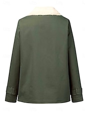 billige Uformell Parka-Dame Fleece-jakke Teddyfrakk Hold Varm Pustende Glidelås Lomme Fleece Lined Fritid عادي Feriereise Gate Dagligdagstøy Ut på byen Enkeltkneppet Normal Aftæpning Normal Langermet Yttertøy Svart Rosa Blå