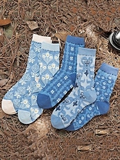 ieftine Șosete de damă-șosete vintage de damă cu broderie florală – design retro elegant, ideal pentru purtarea de zi cu zi