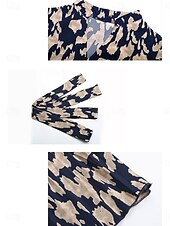 abordables Robes fleuries décontractées-robe midi à fleurs à col en V et manches longues pour femme printemps automne