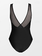 abordables Maillots une pièce-Femme Maillots de Bain Une pièce Maillot de bain Elégant Mode Couleur unie Sans Manches Maillots de bain