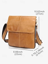 economico Borselli da uomo-Per uomo Borsa a tracolla Borsa a tracolla Borse a tracolla Pelle Cuoio Ufficio Casual / quotidiano Cerniera Tasche multiple Massima capacità Duraturo espandibile Tinta unica Marrone chiaro