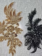 olcso Koktélruhák-Fekete A-vonalú koktélruha Hímzett Elegáns Ruha Formális Térd hosszúságú Fél ujjú Ing gallér Öv  Takaró Taffeta sliccel
