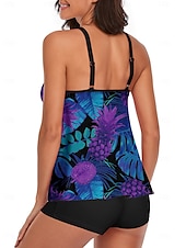 abordables Tankinis-Femme Maillots de Bain Tankini Maillot de bain Tropique Tropical Sans Manches Maillots de bain