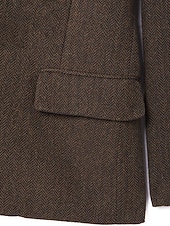 abordables Trajes formales-De los hombres Boda Fiesta de baile Trajes de tweed Solapa de Pico Chocolate Moda Retro Antiguo Espiga A Medida Juego de 3 piezas Seis Botones en Dos Hileras