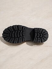 abordables Zapatillas sin cordones y mocasines de mujer-Mocasines gruesos con diseño geométrico para mujer con hebilla de metal: zapatos modernos sin cordones con suela dentada para un estilo informal y urbano