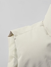 billiga Gilets-Herr Pufferväst Dagligen Ledigt Vår &amp; Höst Ficka Polyester Bekväm Ensfärgat Dragkedja Hög krage Svart Blå Kaki Väst