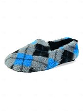 cheap Women&#039;s Slippers &amp; Flip-Flops-Women&#039;s Cozy Plaid Fleece Slippers - Soft Indoor Slip-Ons with Warm Plush Lining for Winter Comfort